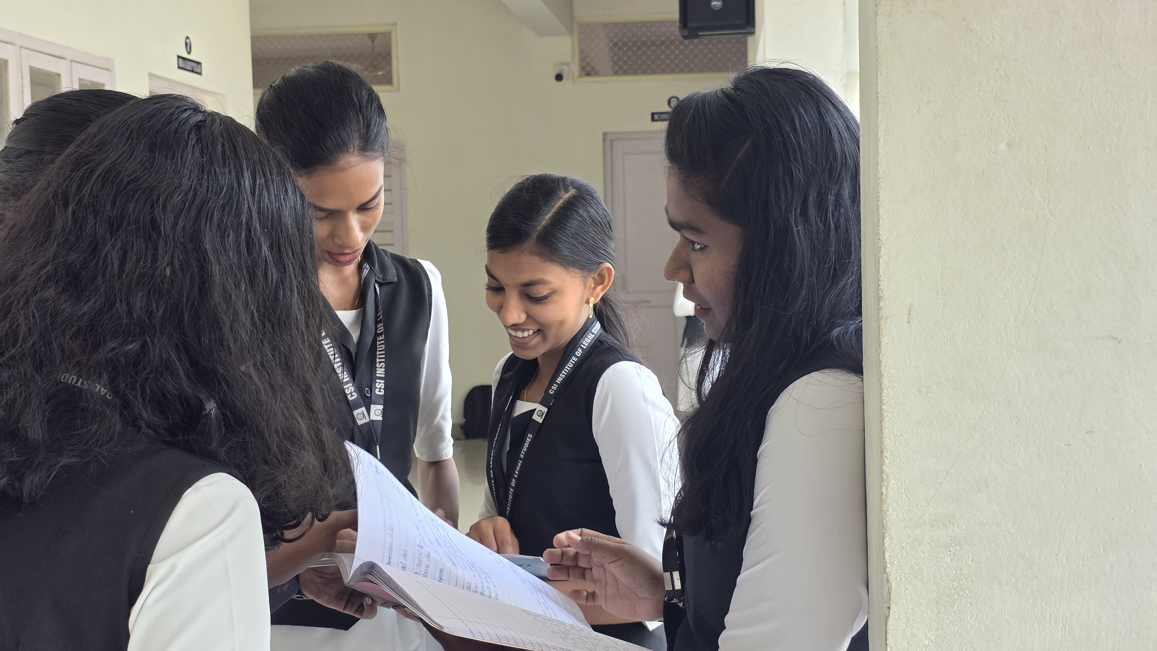 Students using learning resources